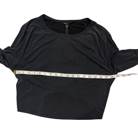 VICTORIA'S SECRET ON POINT Drapey Knit Long-Sleeve Open-Back Tee GREY Sz Medium - Picture 8 of 9